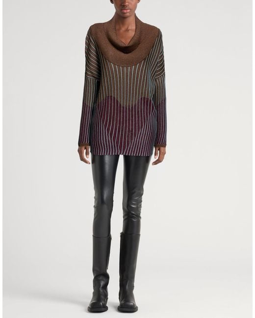 Circus Hotel Brown Sweater Viscose, Polyamide, Metal, Polyester