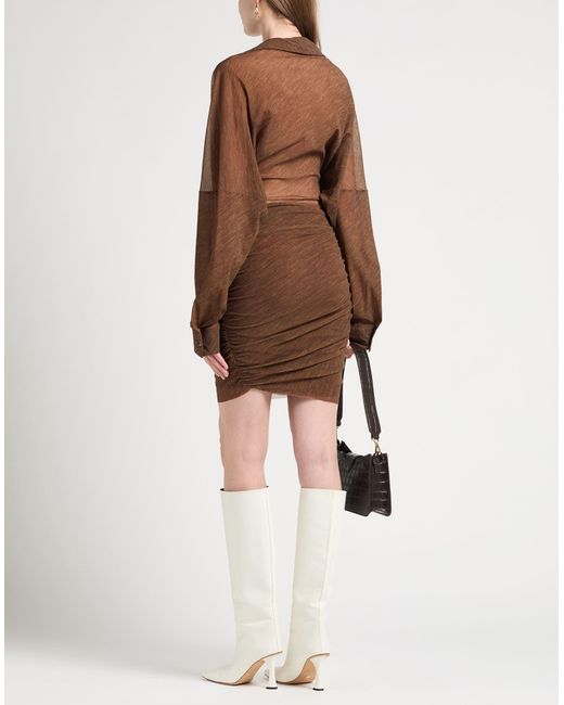Philosophy Di Lorenzo Serafini Brown Mini-Kleid