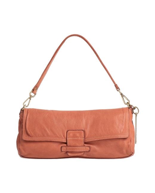 Caterina Lucchi Brown Tan Handbag Calfskin