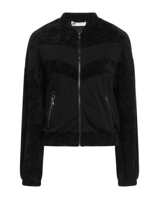 Diana Gallesi Black Sweatshirt Polyester, Cotton