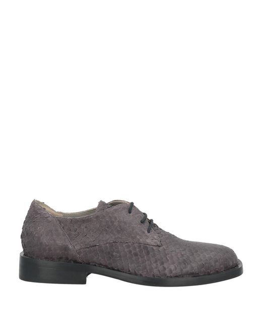 Ixos Gray Lace-Up Shoes Leather