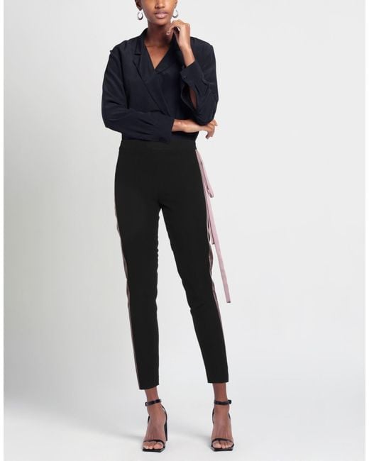 DOUBLE C Black Pants Polyester, Elastane