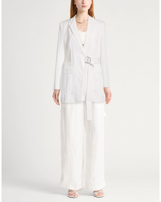 Dondup White Blazer Cotton