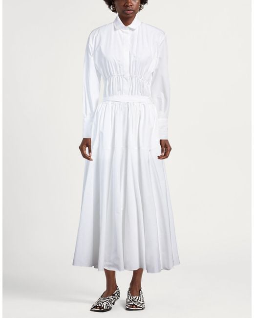 Patou White Maxi Dress Cotton