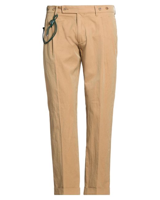 Berwich Natural Camel Pants Cotton for men