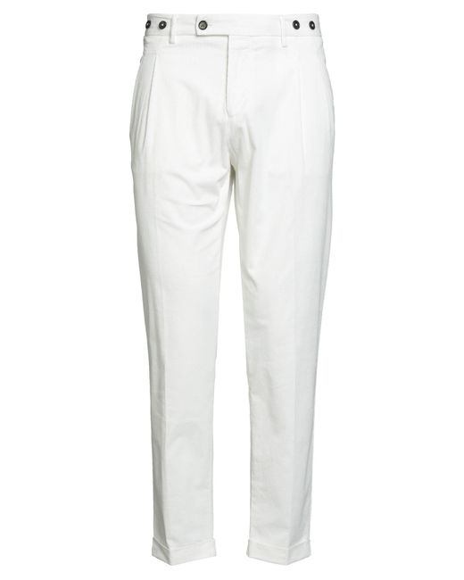 Berwich White Pants Cotton, Elastane for men