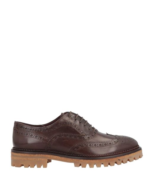 Calpierre Brown Lace-Up Shoes Soft Leather