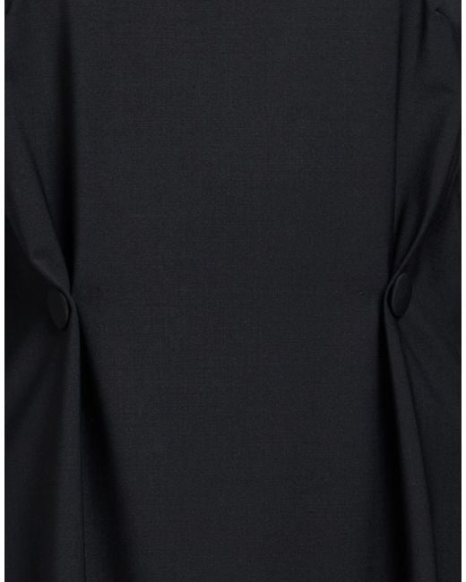 Camicettasnob Black Midi Dress Wool, Polyester, Elastane
