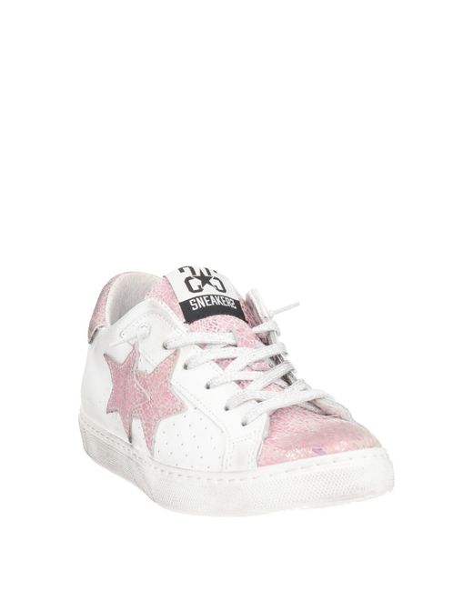2 Star Pink Sneakers Leather