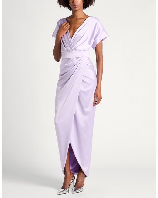Rhea Costa Purple Maxi Dress Polyester, Elastane