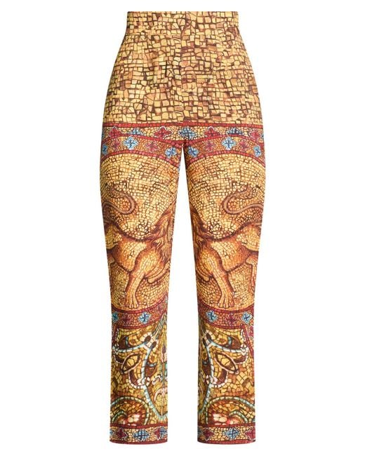 Dolce & Gabbana Yellow Pants Viscose