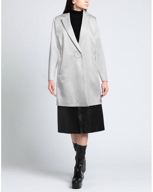 Herno Gray Overcoat & Trench Coat