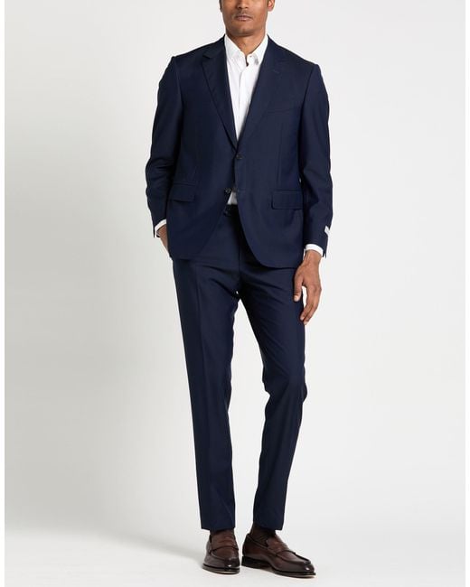 Canali Blue Suit Wool for men
