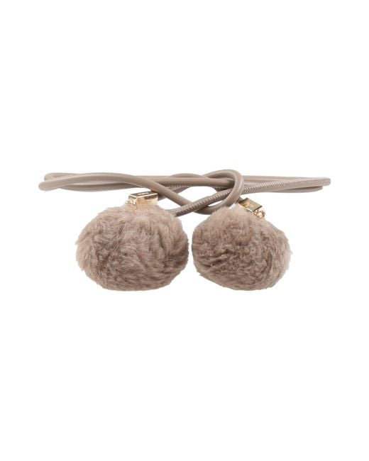 Max Mara White Belt Shearling, Alpaca Wool, Virgin Wool, Silk