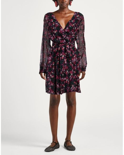 Guess Purple Mini Dress Polyester