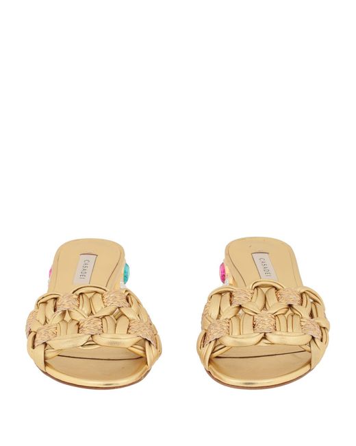Casadei Sandals in Gold (Metallic) - Lyst