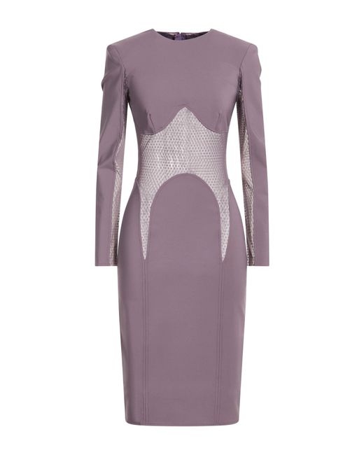 Elisabetta Franchi Purple Midi Dress