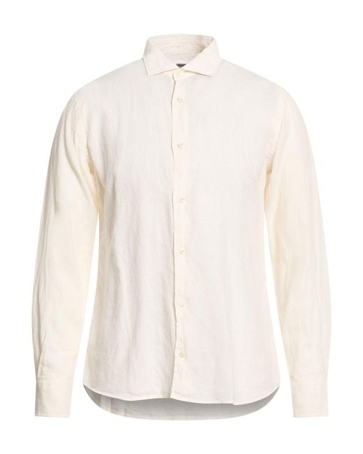 Fedeli White Shirt Linen for men