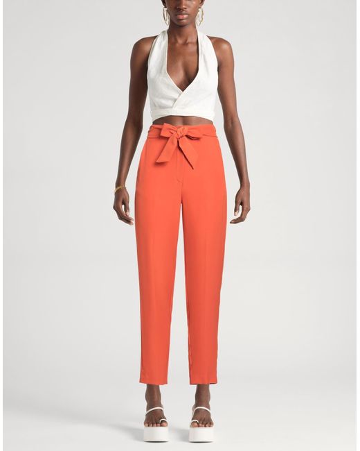 Marella Red Pants Polyester, Elastane