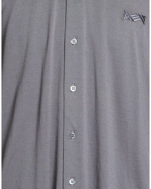 Kiton Gray Knt Shirt Cotton, Silk for men