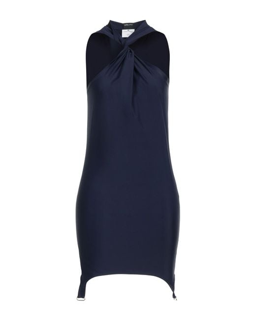 Courreges Blue Mini Dress Polyamide, Elastane