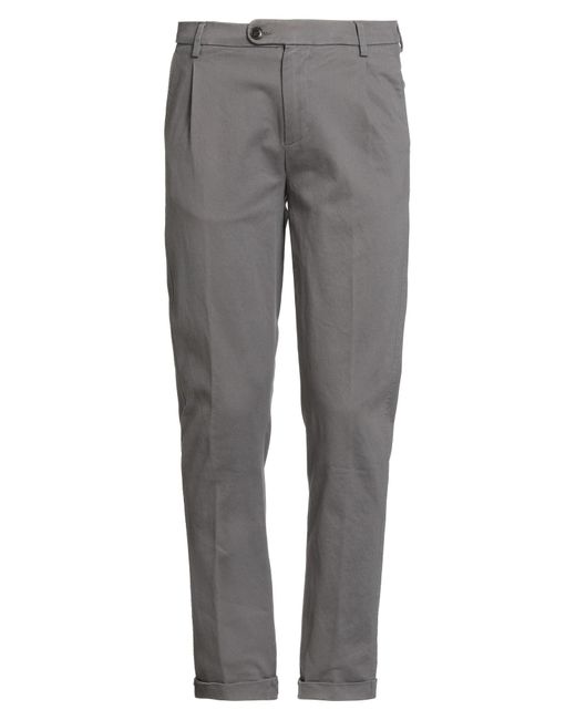 BARMAS Gray Pants Cotton, Elastane for men