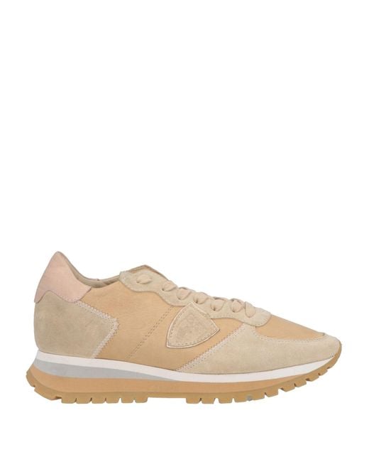 Philippe Model Natural Sand Sneakers Leather, Textile Fibers