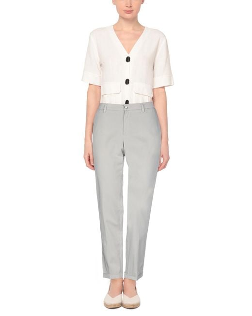 RE_HASH Gray Light Pants Cotton, Elastane