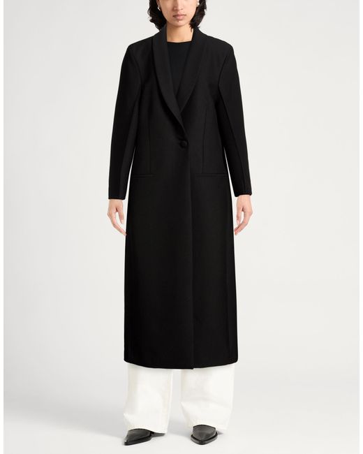 Rohe Black Coat Polyester, Virgin Wool, Lyocell