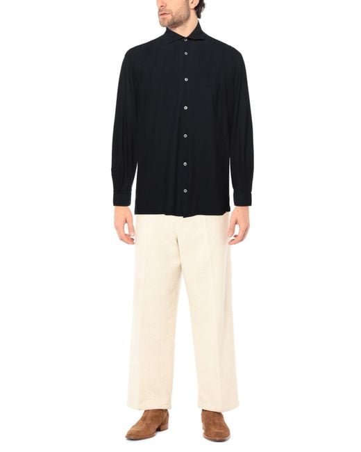 FILIPPO DE LAURENTIIS Blue Shirt for men