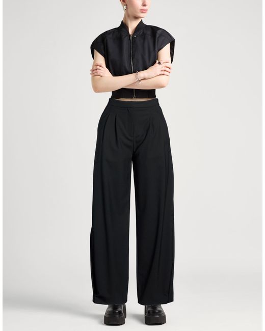 IRO Blue Pants Polyester, Wool, Elastane