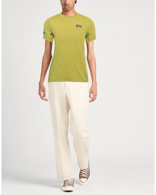 EA7 Yellow T-Shirt Recycled Polyester, Elastane for men