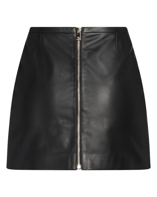 Versace Black Mini Skirt Lambskin