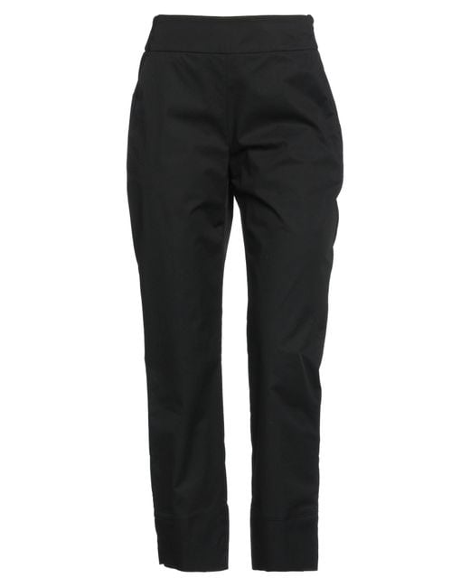 ALESSIA SANTI Black Pants Cotton, Polyamide, Elastane