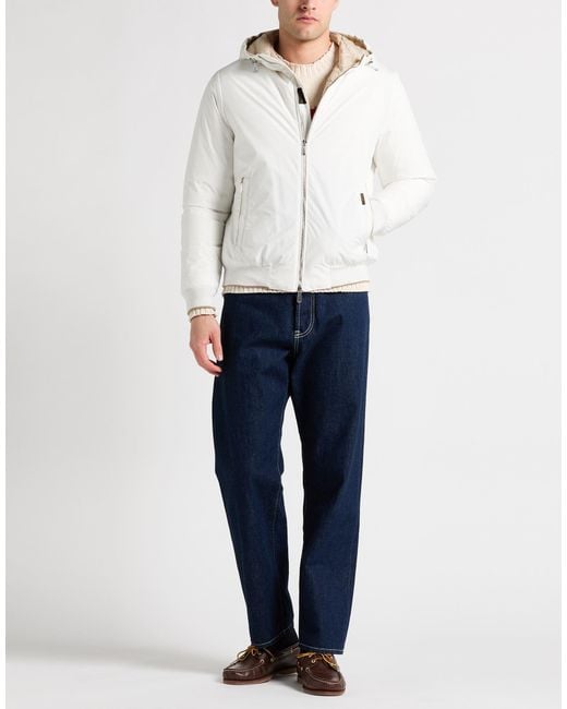 Moorer White Puffer Polyester for men