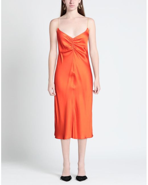 ..,merci Orange Midi Dress