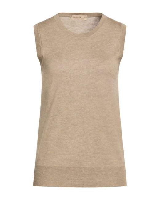Pullover Purotatto de color Natural