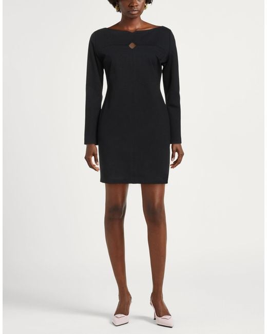 Hanita Black Mini Dress Viscose, Nylon, Elastane