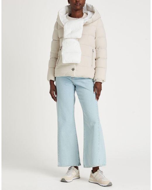 Moorer White Ivory Puffer Polyamide, Elastane