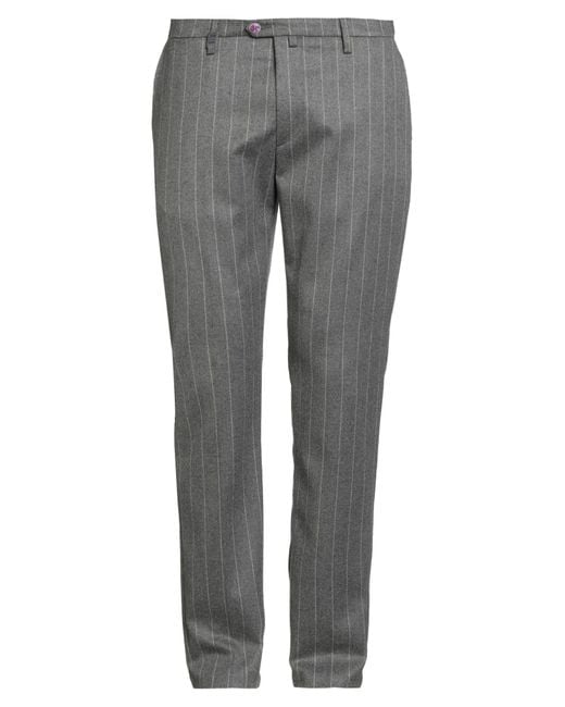Barbati Gray Pants Polyester, Viscose, Elastane for men