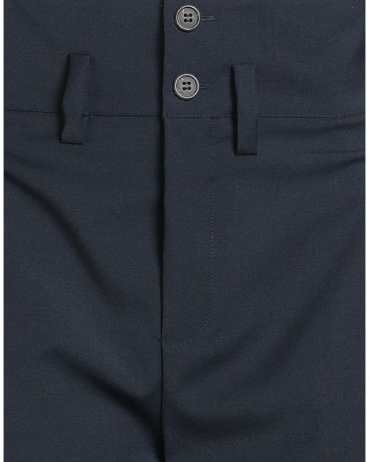 Semicouture Blue Pants Polyester, Virgin Wool, Elastane