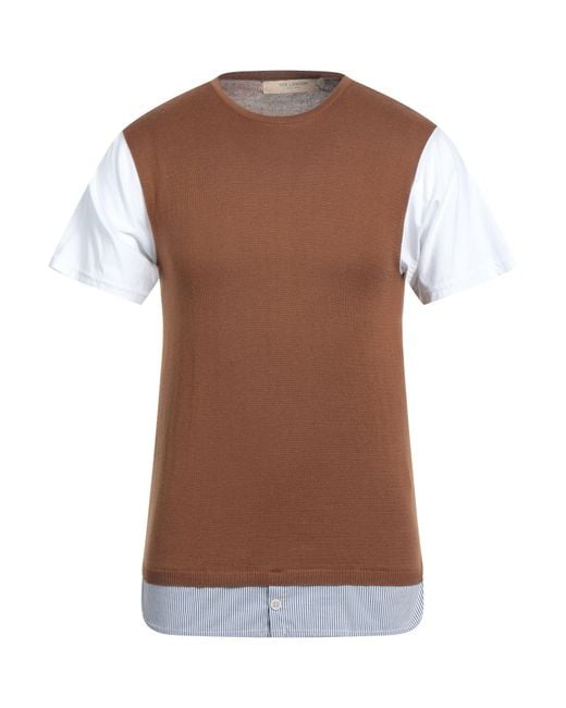 Yes London Brown Sweater Cotton, Acrylic for men