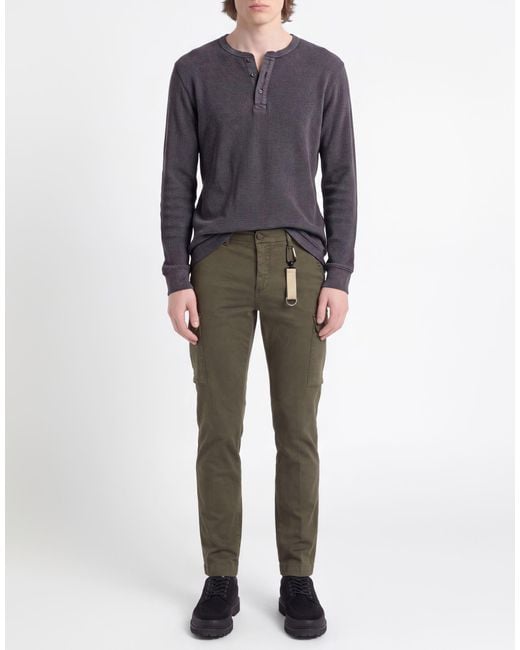Manuel Ritz Green Pants Cotton, Elastane for men