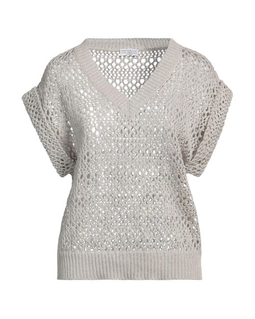 Brunello Cucinelli Gray Pullover