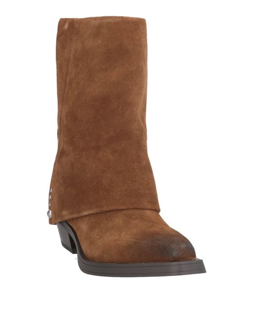 Ash Brown Ankle Boots