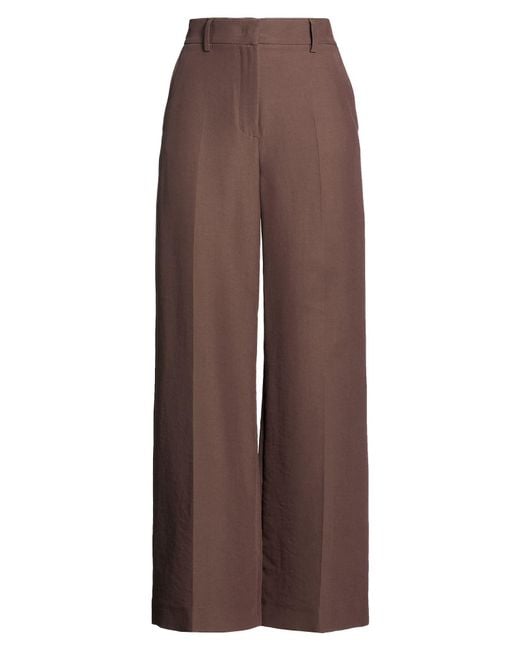 Weekend by Maxmara Brown Pants Acetate, Cotton