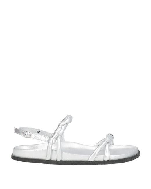 Elena Iachi White Sandals Leather