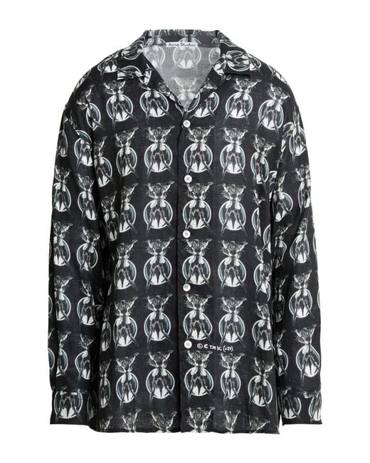 Acne Gray Shirt Linen for men