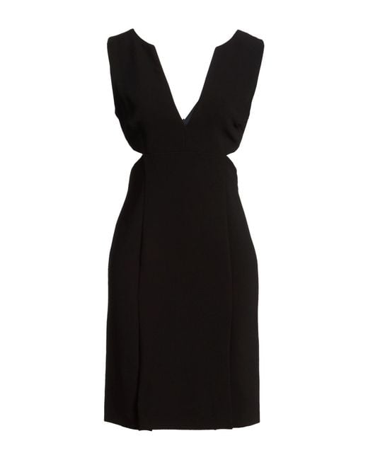Hanita Black Mini Dress Polyester, Elastane