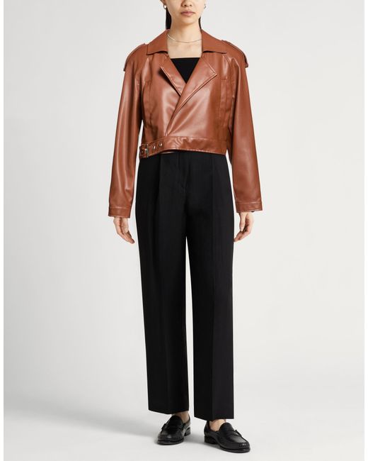 ViCOLO Brown Jacket Polyester, Polyurethane